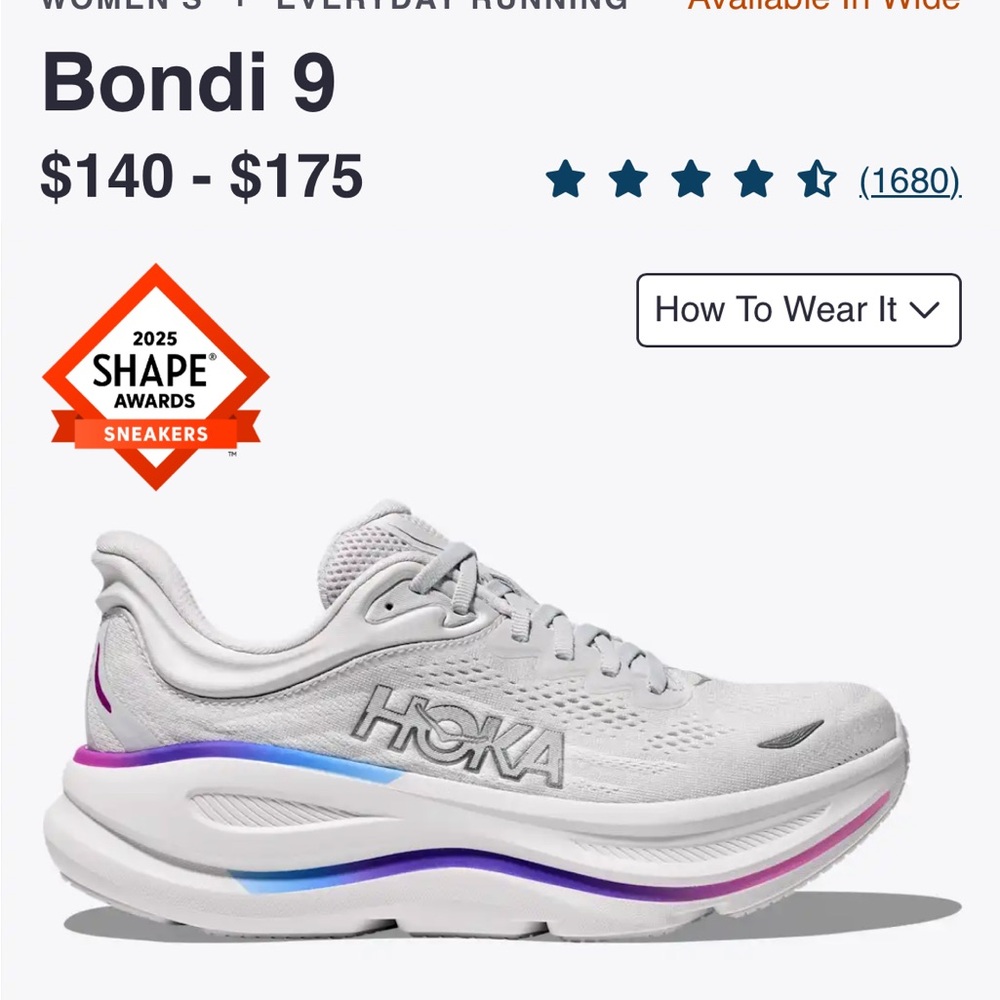 Hoka Women's White and Blue Athletic Shoes